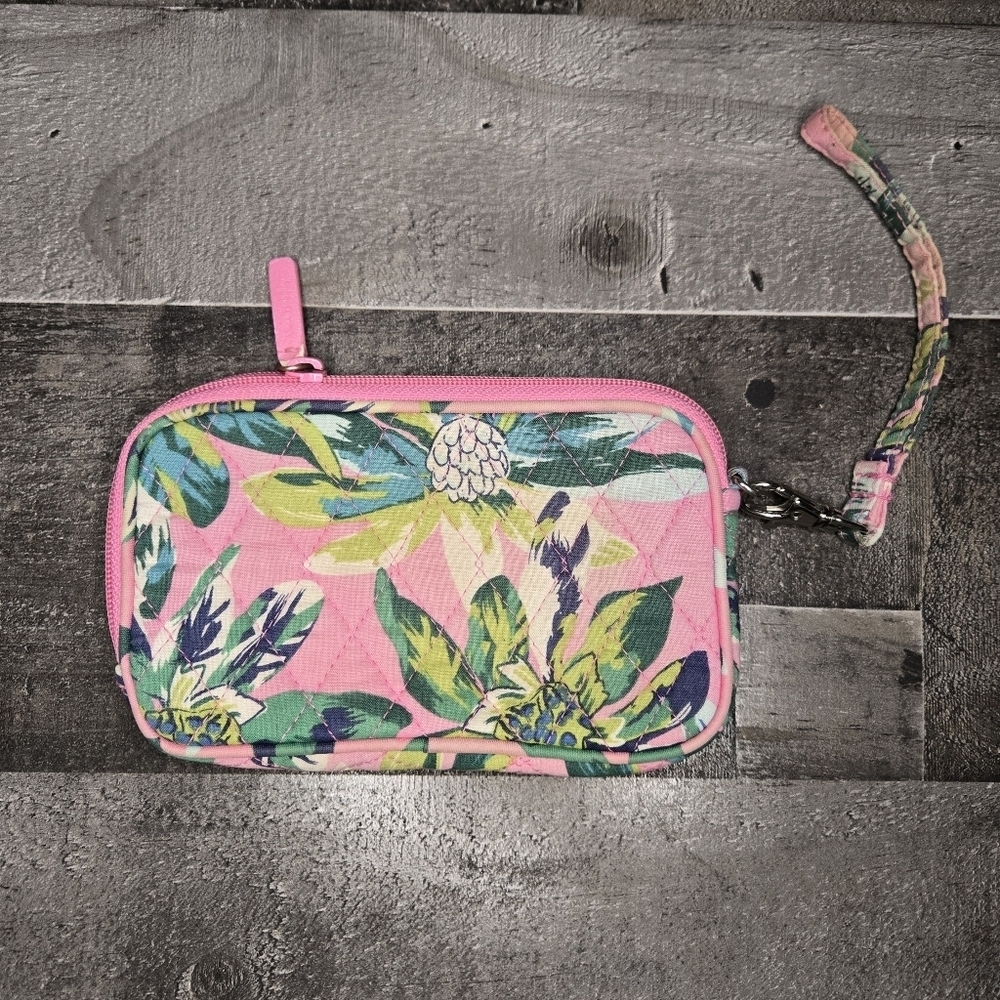 vera bradley floral pink wristlet wallet